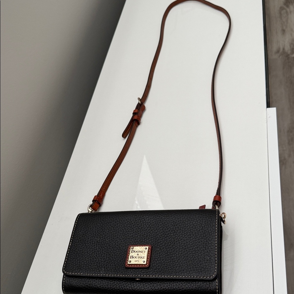 Dooney & Bourke Black and Brown Crossbody Bag